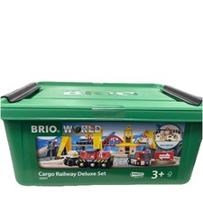 BRIO WORLD Cargo Railway Deluxe Set - 33097 - 54 Pieces - Kids 3  NEW SEALED 