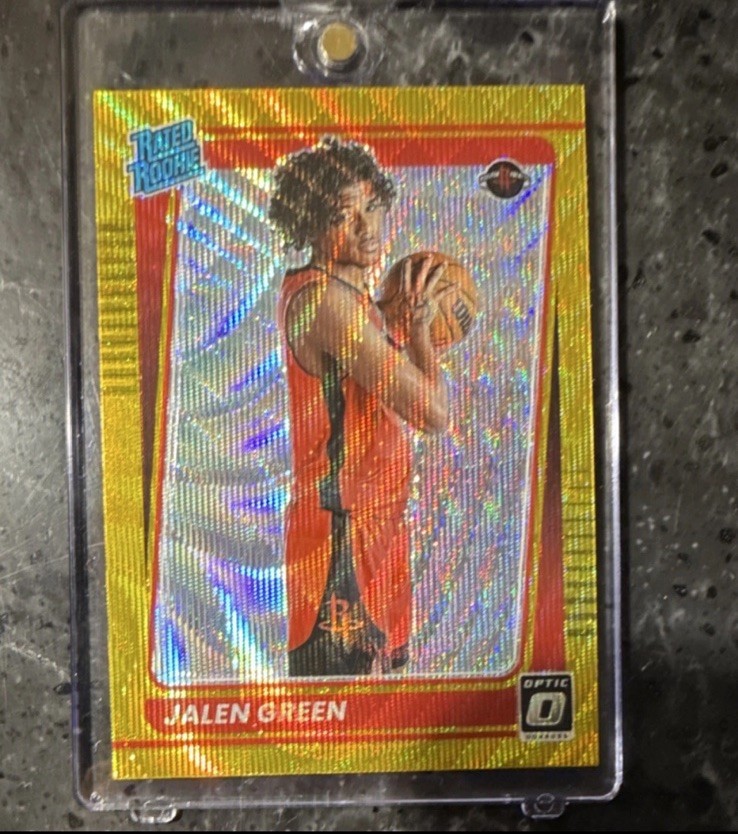 2021-22 Panini Donruss Optic - Rookie Jalen Green #159 Gold Wave Prizm RC SSP