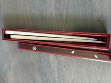 Vintage Japanese Mother of Pearl Chopsticks With Glossy Dark Wood Box