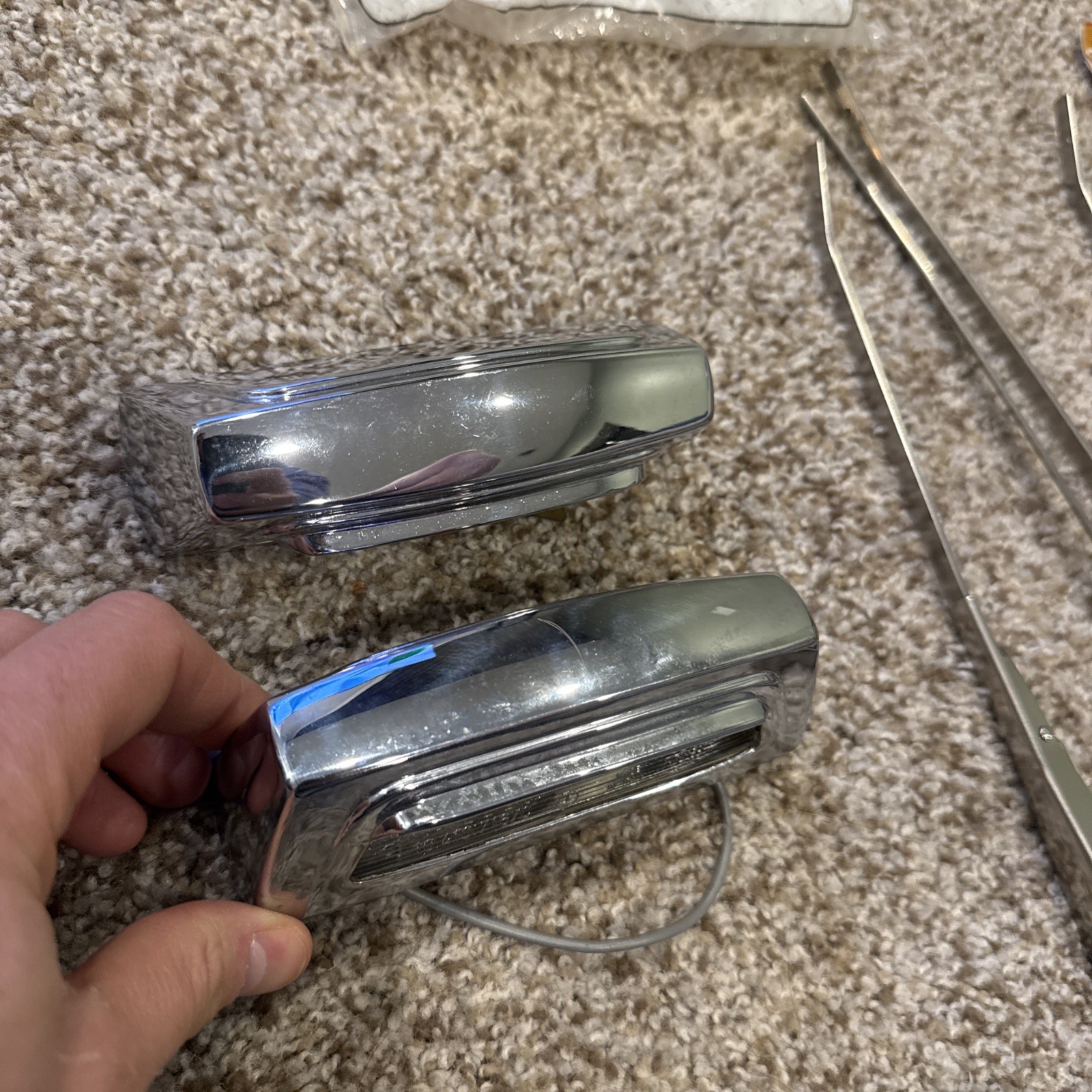 Ferrari 365 Misc Parts (lights, Rear View Mirror, Wipers, Pedals)