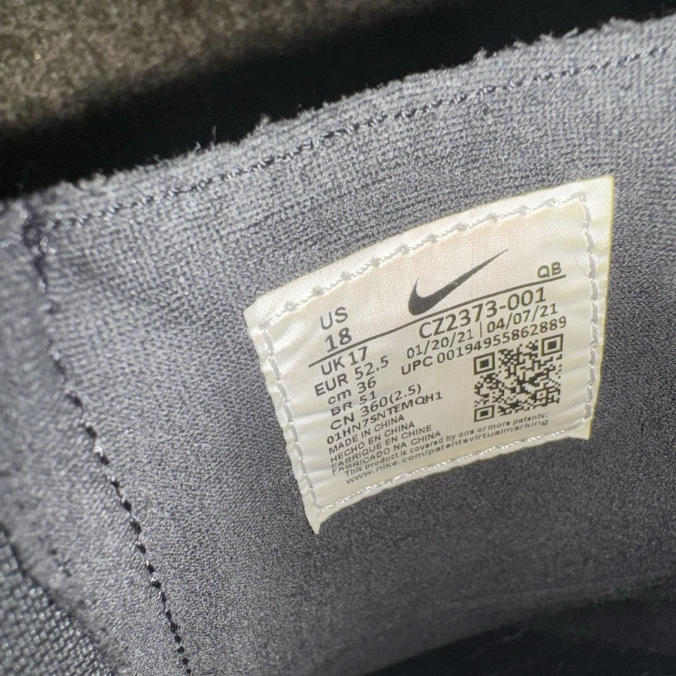 Nike SB Cromo Zapatos Sin Cordones Negro Gamuza Talla 18 CZ2373-001 Skateboarding Raro Foto 2 de 4