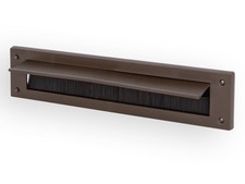 Stormguard Internal PVC Letterbox Draught Excluder With Flap & Brush Seal BROWN