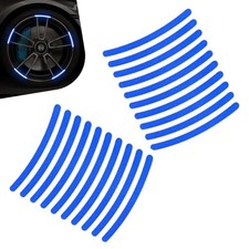 Car Wheel Reflective Sticker, Waterproof Night Safety Warning 20 PCS Blue