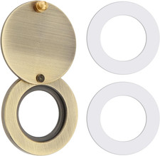 Peephole Cover, Solid Brass Privacy Door Viewer Cover with Double-Sided Self-Adh