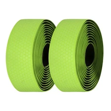 TIJYSH Green Hexagon Bike Handlebar Grip Tape - 2 Rolls Bicycle Bar Wrap
