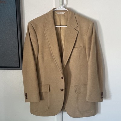 Vintage Baskin 100% Camel Hair Men s Sport Jacket Size 38R Union Made USA