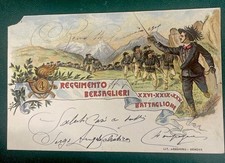 Postcard Regiment Bersaglieri XXVI - XXIX - XXXI Battalion