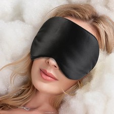 3D Natural Silk Sleep Mask Eye Masks Cover Portable Travel Eyepatch Double-Side