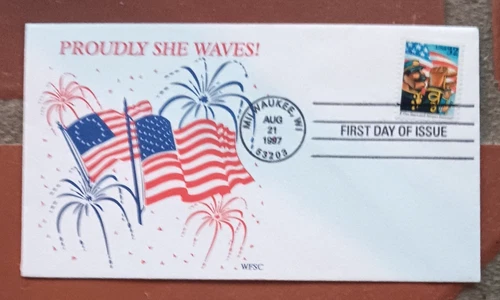 JOHN PHILIP SOUSA THE STARS & STRIPES FOREVER 1997 PATRIOTIC WFSC CACHET FDC UNA