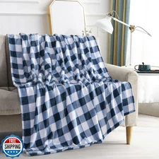 Elegant Comfort Velvet Touch Ultra Plush Christmas Holiday Buffalo Plaid Flee