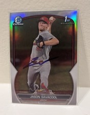 Jason Savacool 2023 1st Bowman Draft Chrome REFRACTOR IP Auto RC #BDC-200