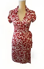 Diane von Furstenberg Vintage Jilda Two Silk Jersey Wrap Dress Size 6