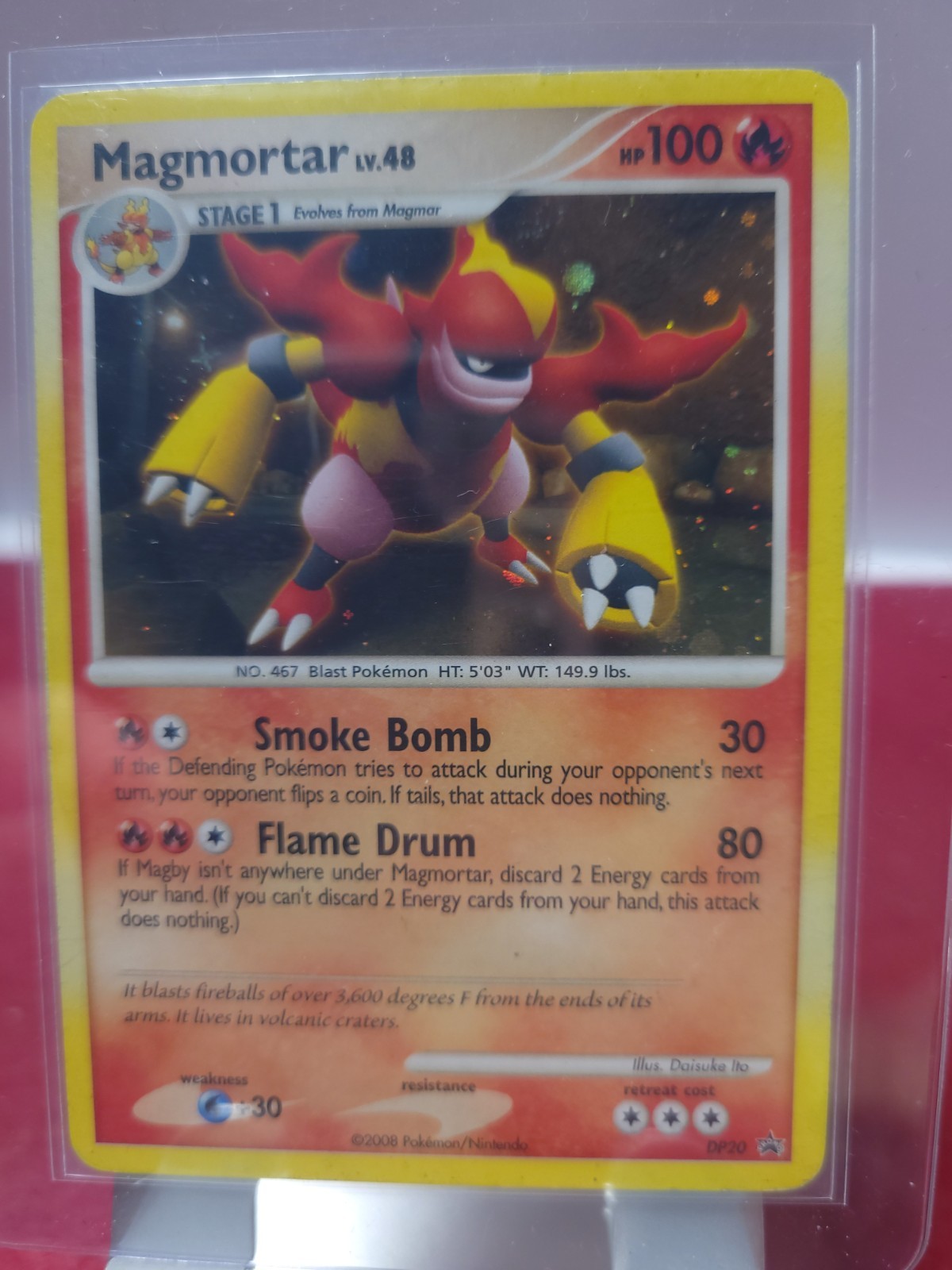Magmortar DP20 HOLO RARE PROMO MID-ERA  Diamond and Pearl Pokemon TCG Card LP/MP