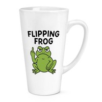 Gift Base Flipping Frog Rude Witz Latte Becher 17Oz Groß Keramik