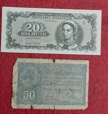 EEBC26452#ROMANIA BANKNOTES X2 PCS. 1917-60