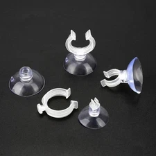 10pcs Pvc Clear Aquarium Sucker Fish Tank Suction Cup Soft Air Line Tube Oxygen