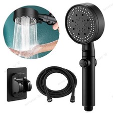 High Pressure Shower 8 mode Handheld Shower Head with 5 Ft Stainless Steel Hose