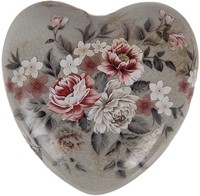 Clayre & Eef 6CE2242L Dekoration Herz 11X11X4 Cm Grau Und Rosa