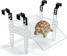 Turtle Basking Platform,Sturdy Acrylic Adjustable Length 10-16 1/2" Basking Plat