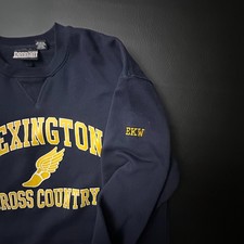Sudadera Lexington Cross Country Para Hombre Azul Medio Y2k Cuello Redondo Correr XC Y2k