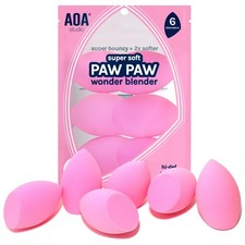 AOA Studio Makeup Sponge Set 6 Pack Latex Free Beauty Blender Pink Soft Finish