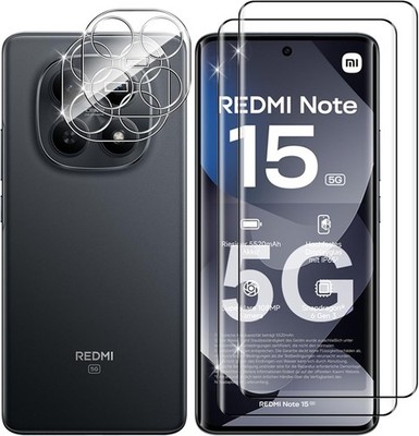 2X 3D Schutzglas ( Display + Kamera ) für Xiaomi Redmi Note 15 5G Hartglas 9H