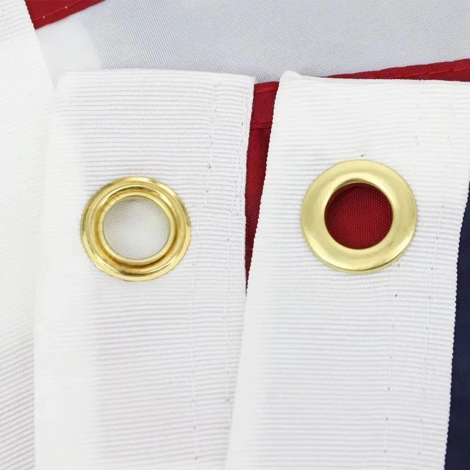 Bandera de Estados Unidos Resistente Lujo Bordado Estrellas Cosidas Rayas Ojales Nylon Foto 4 de 4