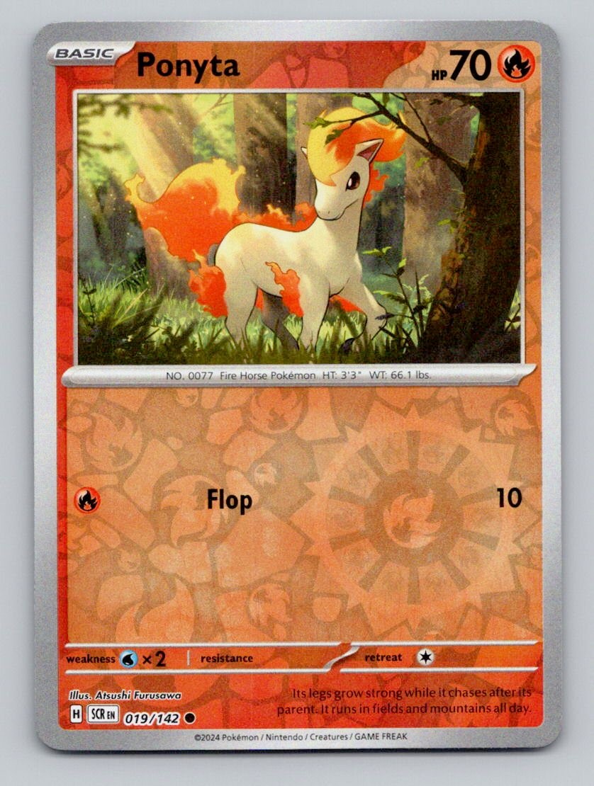 Reverse Holo Ponyta 19/142 Common Stellar Crown Pokemon