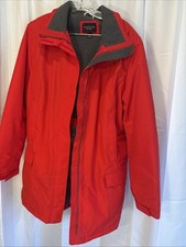 Lands' End Women's Large 14-16 Squall Parka Waterproof Hooded Winter Coat Red