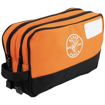 Klein Tools Tool Pouch, Dual Compartments, 10'' x 6'' | 1-Pack, Orange 
