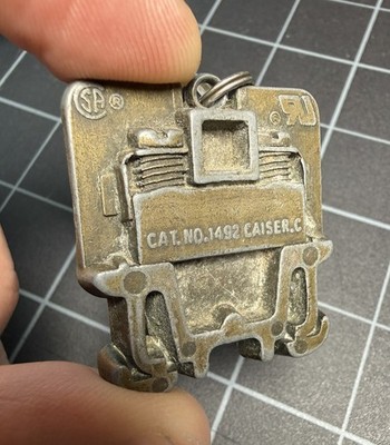 Vintage Allen Bradley 1492 Terminal Block Solid Brass Keychain Key Ring Fob