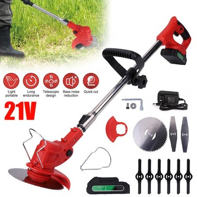 Motorsense Freischneider Elektro 800W 30cm Rasen Trimmer mit Akku und Ladegerät