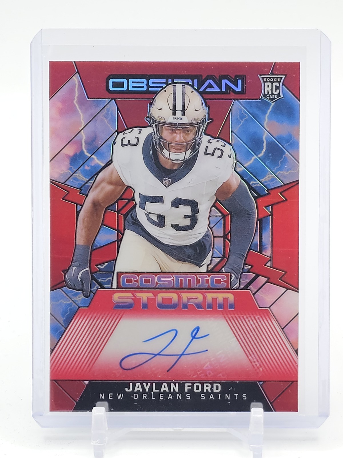Jaylan Ford Panini Obsidian Cosmic Storm Signatures #CSSJFD Red