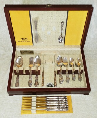 Rogers Bros HERITAGE Silverplate 52 pc FLATWARE STARTER SET w