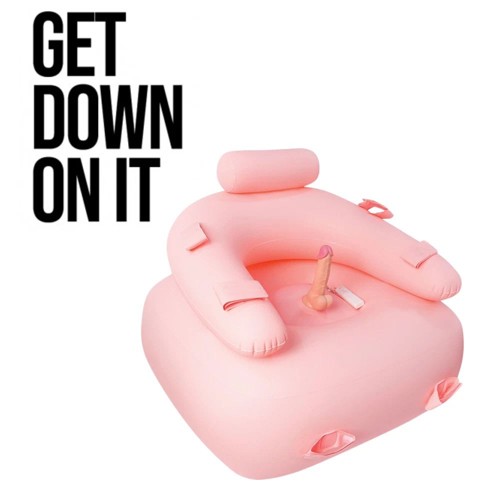 Inflatable Vibrating Dildo Position Enhancers Multi-speed Blow Up Sex Machine - Image 2 of 4