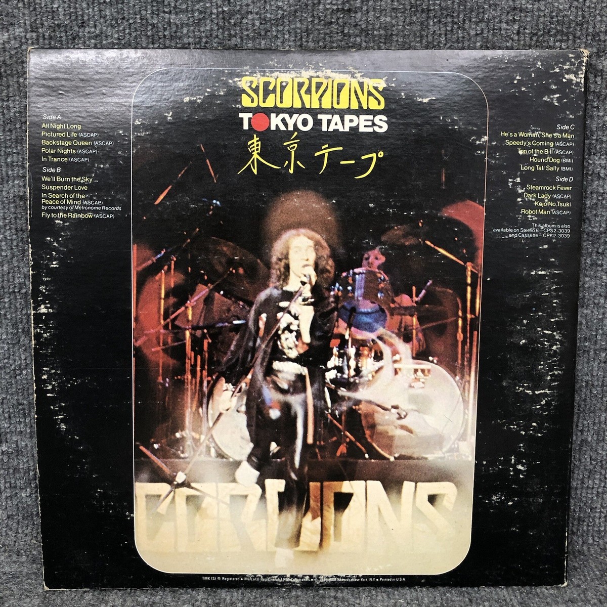 SCORPIONS Tokyo Tapes Original 1978 Dbl Album Vinyl LP RCA CPL2