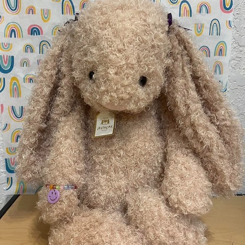 EXTREMELY RARE!! Jellycat BIG Bashful Luxe Bunny Curly BNWT Fast Ship Authentic