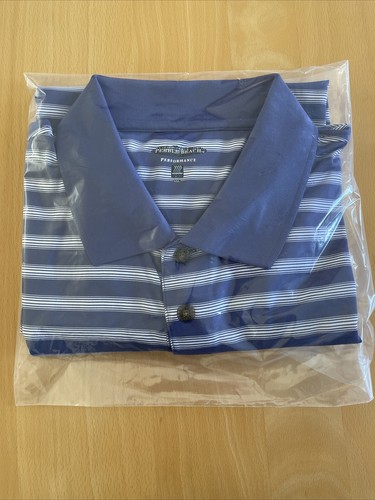 Mens Pebble Beach Performance Purple Striped Golf Polo Shirt Size XXLarge, EUC - Picture 12 of 12