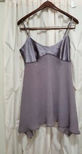 Victoria's Secret Purple Sheer V-Neck Babydoll Chemise Nightgown Dress Size med