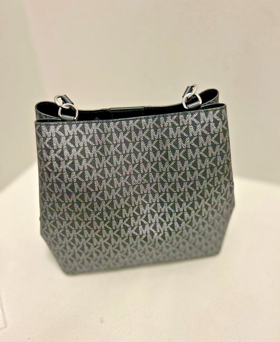 Michael Kors Pratt Medium Women PVC MK Logo Bucket Shoulder