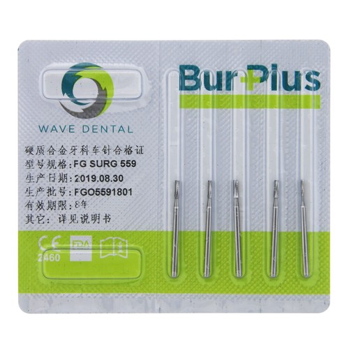 5 Stück Prima Wave Dental Hartmetall Bohrer High Speed FG 19mm / Chirurgisch FGOS SL 557 25mm - Bild 311 von 363