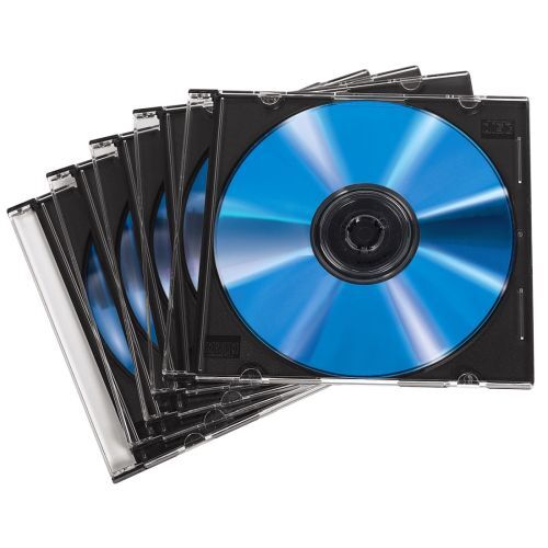 Hama CD/DVD/Blu-Ray Slim Jewel Cases x100, transparent/schwarz - Bild 2 von 2