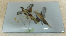 A.T.C. Super Deluxe Automatic Japan Pheasant Ceramic Trinket Box .