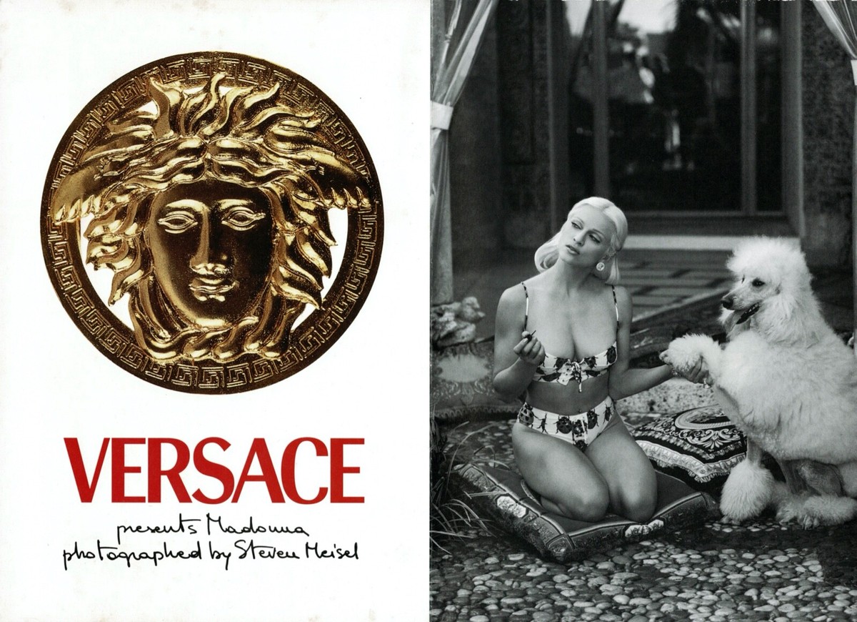 MADONNA VERSACE FOLD-OUT AD/POSTER by STEVEN MEISEL 54,00 x 55,00