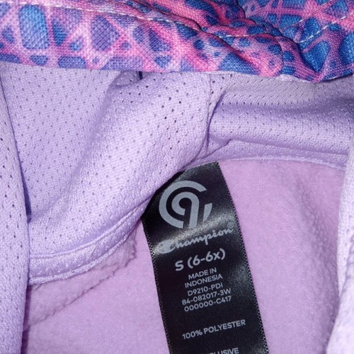 Champion Pullover Hoodie - Purple - Girls Size 6 - Picture 3 of 5