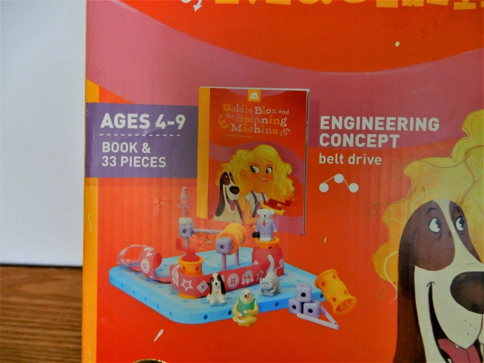 Libro Goldie Blox and the Spinning Machine y proyecto de ingeniería completo en caja Foto 2 de 4