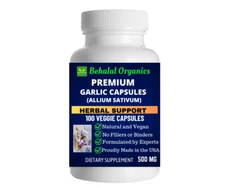 Garlic 500mg Vegan Capsules 100 Count