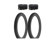 PAIR OF BLACK JUMPER TREAD BMX ALTALINE TIRE BIKE 20"X1.95" BICYCLE TIRES &TUBES
