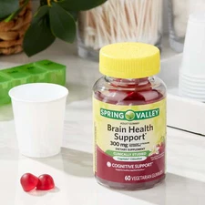Spring Valley Brain Health Support Vegetarian Gummies,300 mg, 60 Count