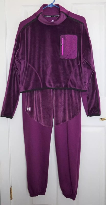 UNDER ARMOUR SWEAT SET - PURPLE - SMALL